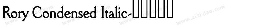 Rory Condensed Italic字体转换